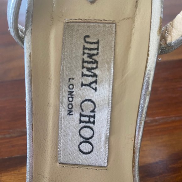 Jimmy Choo Silver Sandal Heels - Picture 8 of 8